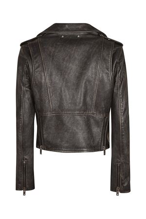 Black leather biker jacket GOLDEN GOOSE | GWP00848P00064790100